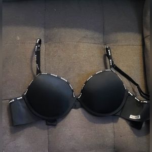 Hurley black push-up bra 36C NWOT